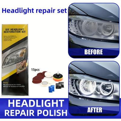 Car Headlight Restoration Kit Cleaning Polisher He...
