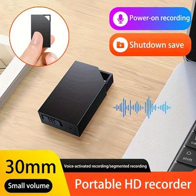 8gb/32gb/64gb Portable Voice Recorder, Voice-activated Recorder, Smart Recording Pen, Hd Noise-free, Auto-save When Power Out, Can Be Used As U Disk, Built-in Storage Function More Stable