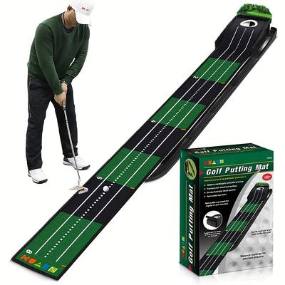 TEMU Golf Putting Mat, Putting For Indoor & Outdoor, With Ball Return With Alignment Guide, Compact And Durable Mat, Golf Accessories For Men