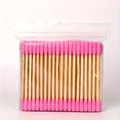 100pcs, Premium Double-headed Cotton Swabs, Beauty Salon Ear Cotton Swabs Cosmetic Wooden Swabs Cotton Swabs For Beauty & Personal Care, Make Up, Cleaning Ears Eyeliner Nail Polish