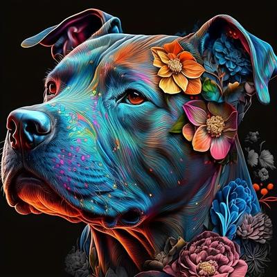 1pc 20*20cm/7.8inx7.8in Frameless Diy 5d Diamond Painting Set, Dog Diamond Painting Full Diamond Art Picture Diamond Painting Art Craft For Wall Decor Surprise Gift