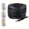 1 Set Sewer Jetter Kit For Pressure Washer Drain, Newest 5800psi Drain Cleaner Hose, 1/4 Inch Npt With 3 Pack 1/4" 5000psi Sewer Jetter Nozzle