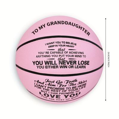1pc Basketball, Size 7 Basketball, Gift For Your Granddaughter (with A Pump)