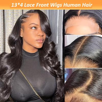 180% 13*4 Hd Lace Body Wave Human Hair Wigs Fro Wo...