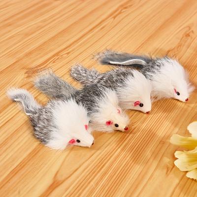 TEMU 1 Pc Mouse Toy For Cats, Soft Rabbit Fur And Plastic Material Cat Stimulation Toy