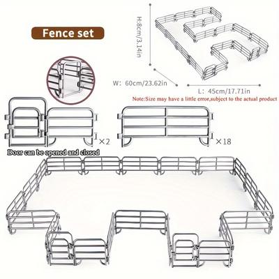Exquisite Simulation Fence Set Farm Ranch Fence Accessories Sandbox Green Decoration Small Fence Rural Scene Fence Decoration