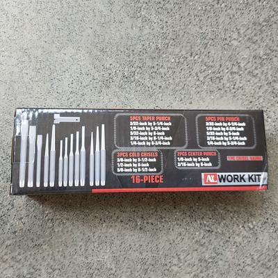 TEMU 16pcs Set, Including Taper Punch, Cold Chisels, Pin Punch, Center Punch, Cr- Manufacturing, Nice Gifts