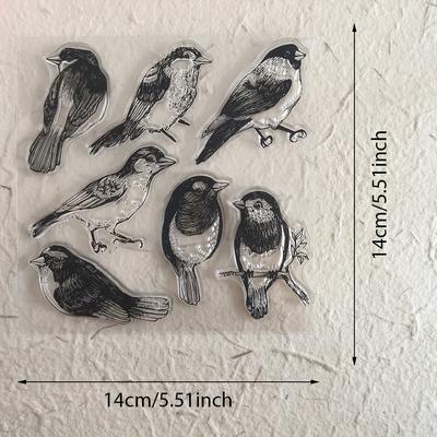 TEMU Bird Seal Clear Stamps For Diy Scrapbooking Card Making Album Decorative Silicone Seal Craft Rubber Stamp