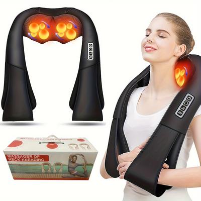 Electric Shiatsu Shoulder & Neck Massager With Heat, Deep Tissue Massage For Back And Muscle Relief, Gifts For Women Men, Father's Day Gift Mother's Day Gift