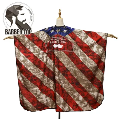 Barbershop Haircut Cloth Fashion Pattern Hairdresser Coat Waterproof Hair Cut Cape Hairdressing
