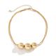 Choker Necklace Gold Plated Women's Punk Vintage Beads Wedding Circle Necklace For Party Street Club