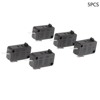 5Pcs KW1-103 Microwave Oven Door Micro Switch Fit For Washing Machine Rice Cooker 16A 250V 2 Pins