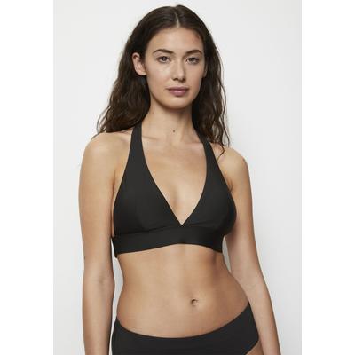 Triangel-Bikini-Top MARC O'POLO "Swimwear Essentials", Damen, Gr. S, N-Gr, schwarz, Polyamid, Elasthan, unifarben, feminin, Bikini-Oberteile, mit breitem Unterbrustband Image