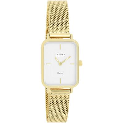 Quarzuhr OOZOO, gold (goldfarben, weiß), Armbanduhren, Damen, Armbanduhr, Damenuhr, Edelstahlarmband, analog Image