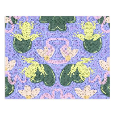 Leeya Makes Noise Feeling Froggy Periwinkle Blue Puzzle