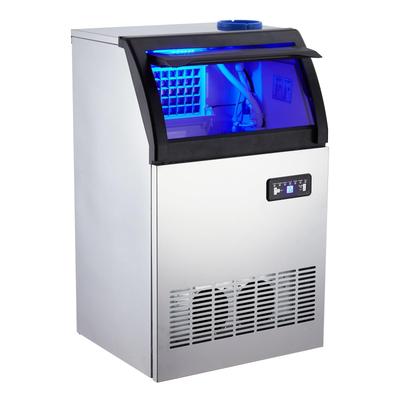 Commercial Ice Maker, 155 Lbs/24H Stainless Steel Undercounter Ice Maker, LED Digital Display Freestanding Ice Machine