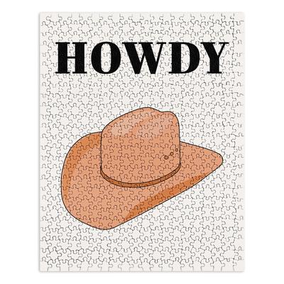 Daily Regina Designs Howdy Cowboy Hat Neutral Beige Puzzle