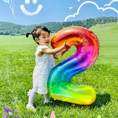 40-Zoll-Luftballons aus Aluminiumfolie mit Zahlen, 0, 1, 2, 3, 4, 5, 6, 7, 8, 9 Jahre alt, Image