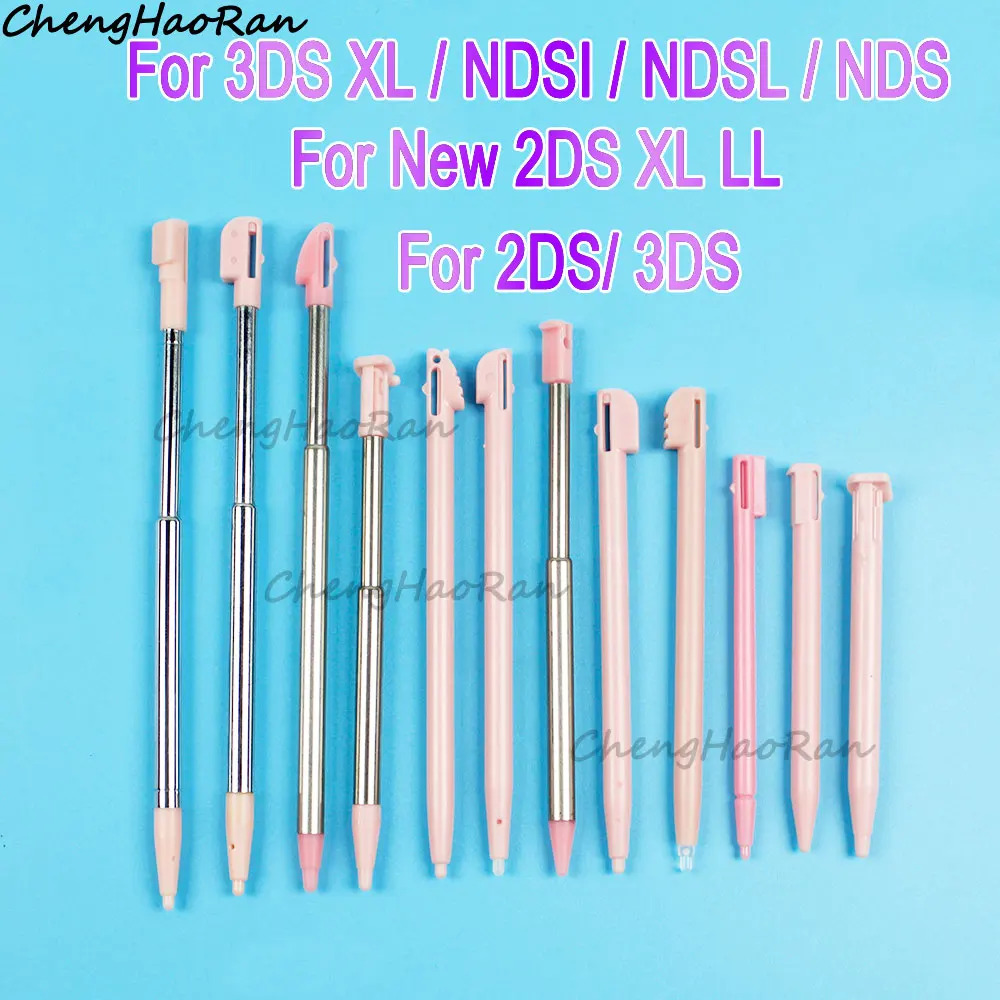 3 Stück Kunststoff-Stylus oder einziehbarer Metall-Stylus für 3DS XL/NDSI/NDSL/NDS für neues 2DS XL LL/2DS/3DS Controller-Stylus-Zubehör