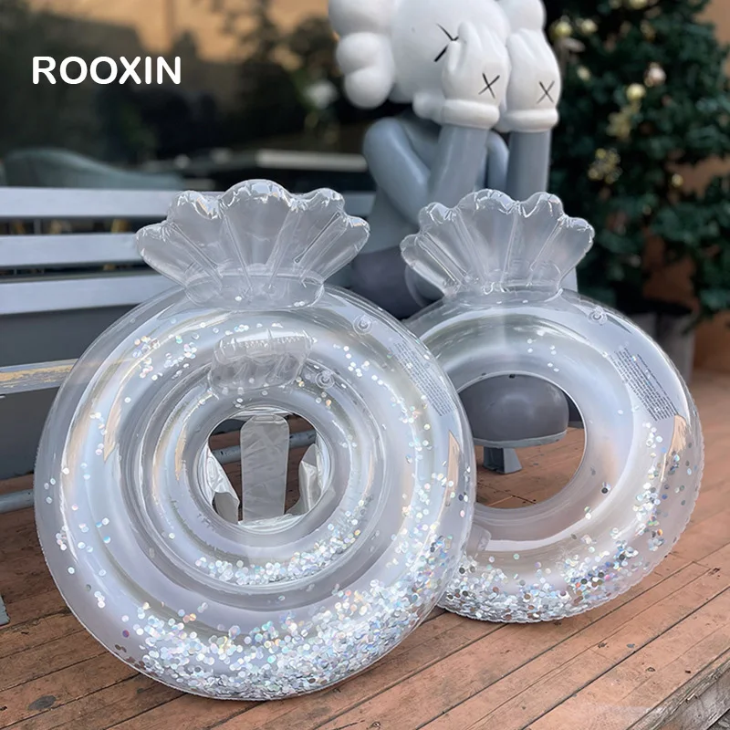 Rooxin Inflatabel Shell Pool Float Schwimm ring für Kind mit Rückenlehne Wasserspiel rohr schwimmender Sitz Schwimm kreis Pool Party Spielzeug Image