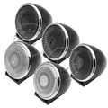 Per 1.5 "pollici/2" pollici Tweeter Grill Copertura antipolvere Guscio in plastica ABS Maglia metallica Alloggiamento per altoparlante triplo esterno Modifica stereo
