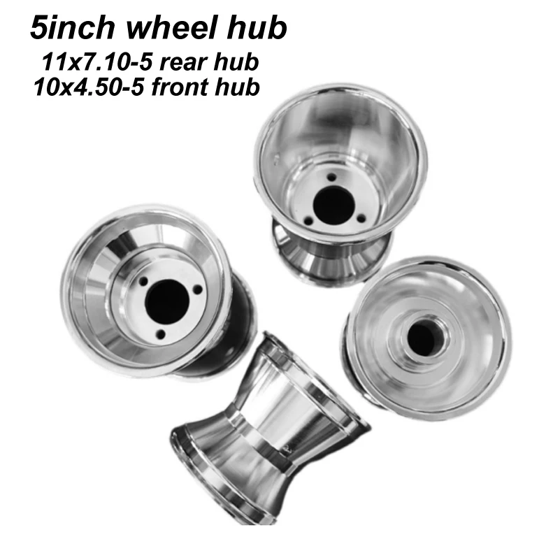 Go Kart Aluminiumlegierung 5 Zoll 11x7,10-5 Hinterradfelge 10*4,5-5 Vorderradfelge passend für ATV Go-Kart Scooter Drift Car Image