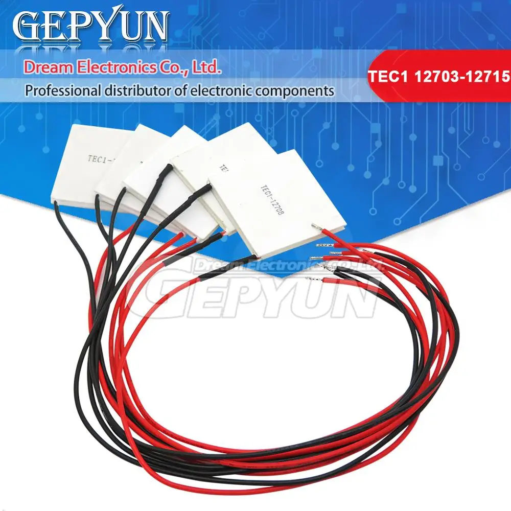 TEC1-12703 TEC1 12704 12705 12706 12708 12709 12710 12712 12715 12 V 40*40 Halbleiter-Kühlschrank-Peltier-Element-Modul Image