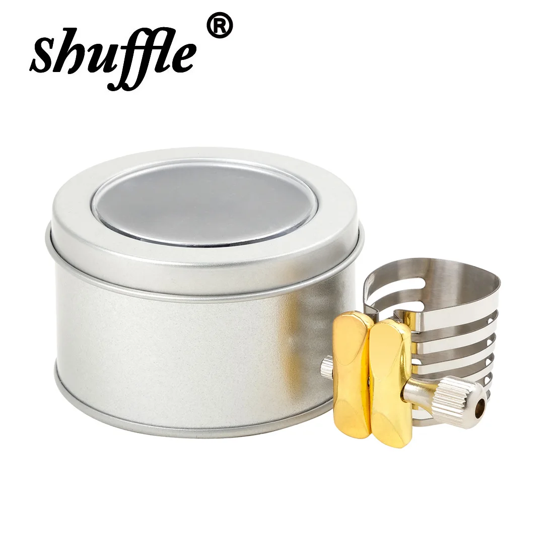 Sopran/Alt/Tenor Saxophon Kopfstück Einstellbare Saxophon Mundstück Einzelne Schraube Befestigungs Clip Rohr Edelstahl Teile Image