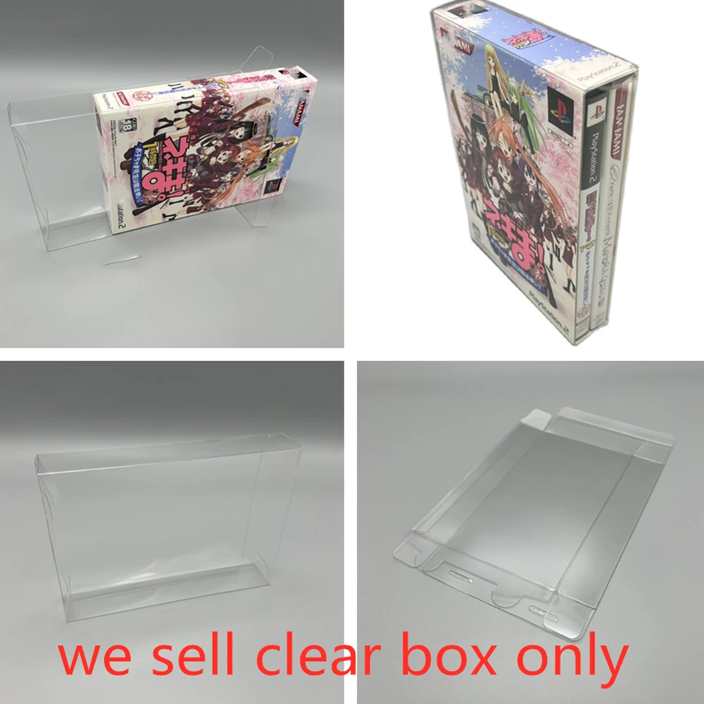 PET Box Protector Für Sonnenschein-magister Negi Magi Transparent Sammeln Boxen Für PlayStation 2 PS2 2-Karte Merge Shell Klar display Fall