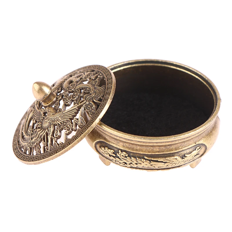 Vintage Lotus Weihrauchbrenner Mini Legierung Weihrauch Herd Home Office Dekoration Ornament buddhistische Utensilien Image