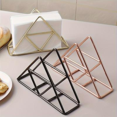 TEMU 1pc Paper Towel Holder, Modern Metal Napkin Holder, Countertop Vertical Paper Storage Rack, For Kitchen, Hotel, Living Room And Bathroom, Kitchen Organizers And Storage, Kitchen Accessories