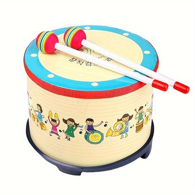 Floor Tom Drum 8-inch Gathering Club Carnival Colorful Percussion Instrument With 2 Mallets Music Drum Special Christmas Birthday Gift (8-inch)