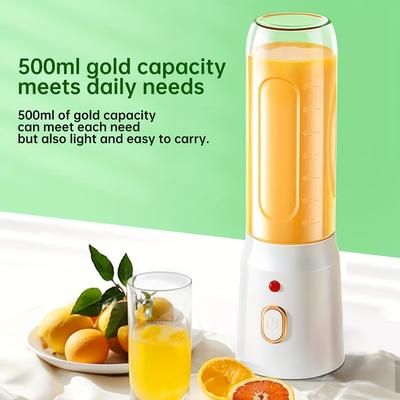 1pc Portable Juicer Cup, Rechargeable Small Complementary Food Crushed Ice Household Multifunctional Juicer Easter Gift