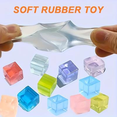 20pcs Ice Cube Stress Balls, Squeeze Sensory Cubes, Soft Anxiety Toys, Stress Balls For Adults Toys Squeeze Toys, New Year Gifts