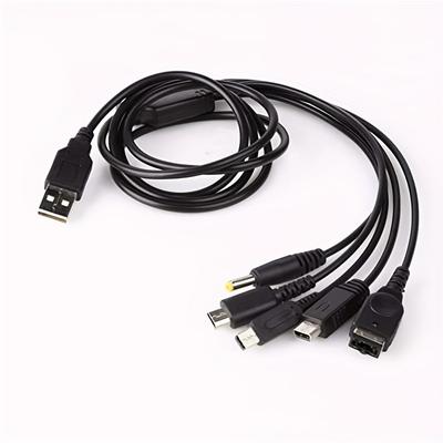 5 In 1 Usb Charger Cable For Ds Lite/wii U/new 3ds, 3ds, 2ds, Dsi,nds/ Sp, Psp 1000 2000 3000
