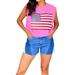 QUEEN OF SPARKLES American Flag Tank Top In Neon Pink - Pink