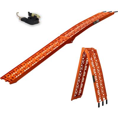 Baumarktplus - trutzholm 1x Auffahrrampe klappbar 228 cm Traglast 340 kg Alu orange gelocht Image