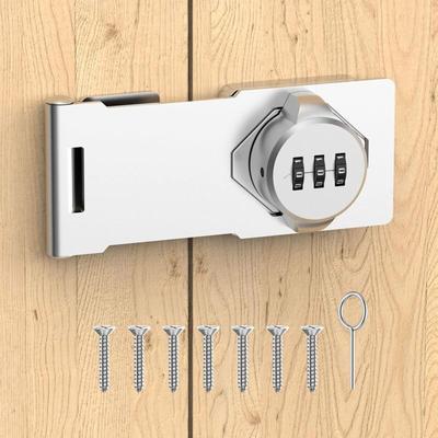 2 Stück Haspe Sicherheits Überfalle Schloss mit Passwort Hasp Passwort Türriegel Passwortschloss Image