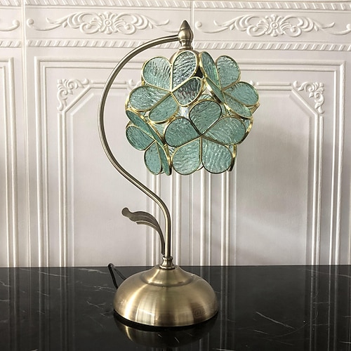 Tischlampe Dekorativ Rustikal / Ländlich / Blumen LED-Stromversorgung Für Wohnzimmer / Arbeitszimmer / Büro Metall AC100-240V Weiß / Rosa / Grün Image