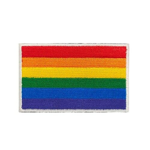 Pride Regenbogen Flagge Gay und Bisexual Festival bestickter Klettverschluss Aufnäher Rucksack Dekoration Stoff Aufnäher