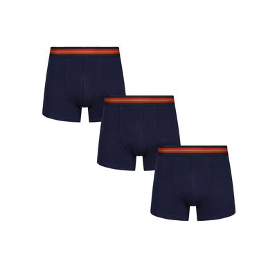 Luke 1977 Mens Rick Long Soft Cotton Trunk Boxers 3 Pack in Navy - Size X-small | Luke 1977 Sale | Discount Designer Brands