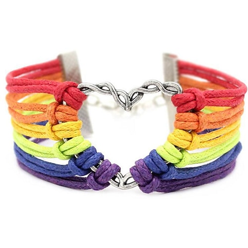 Stolz Monat DIY Retro Metall Liebe Regenbogen Webschmuck Armband und Armband Weihnachtsgeschenk Image