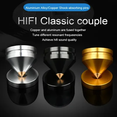 ERUMPENT 4PCS HiFi Speaker Stand Feet Foot Pad High Quality Shock-absorbing Pins Aluminium Alloy