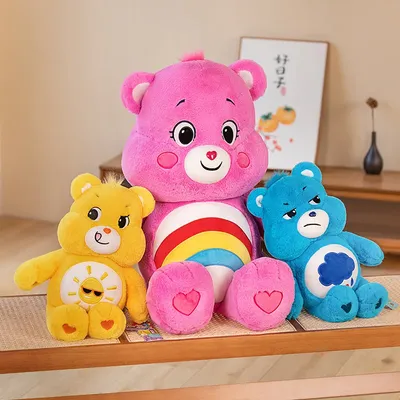 Care Bears Cute Rainbow Bear Plush Toys Lovely Cartoon Bear Soft Stuffed Dolls Homdecor Sleeping