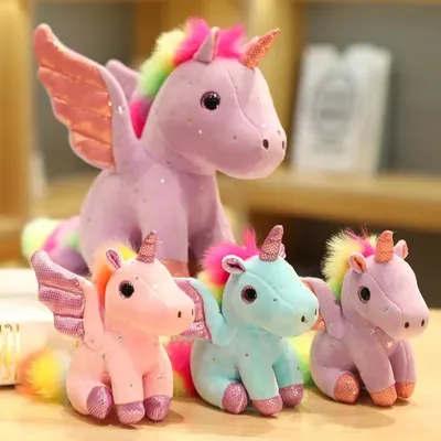 14/22/30cm Cute Angel Unicorn Plush Toy Pillow Soft Fill Home Decoration Girl's Birthday Holiday