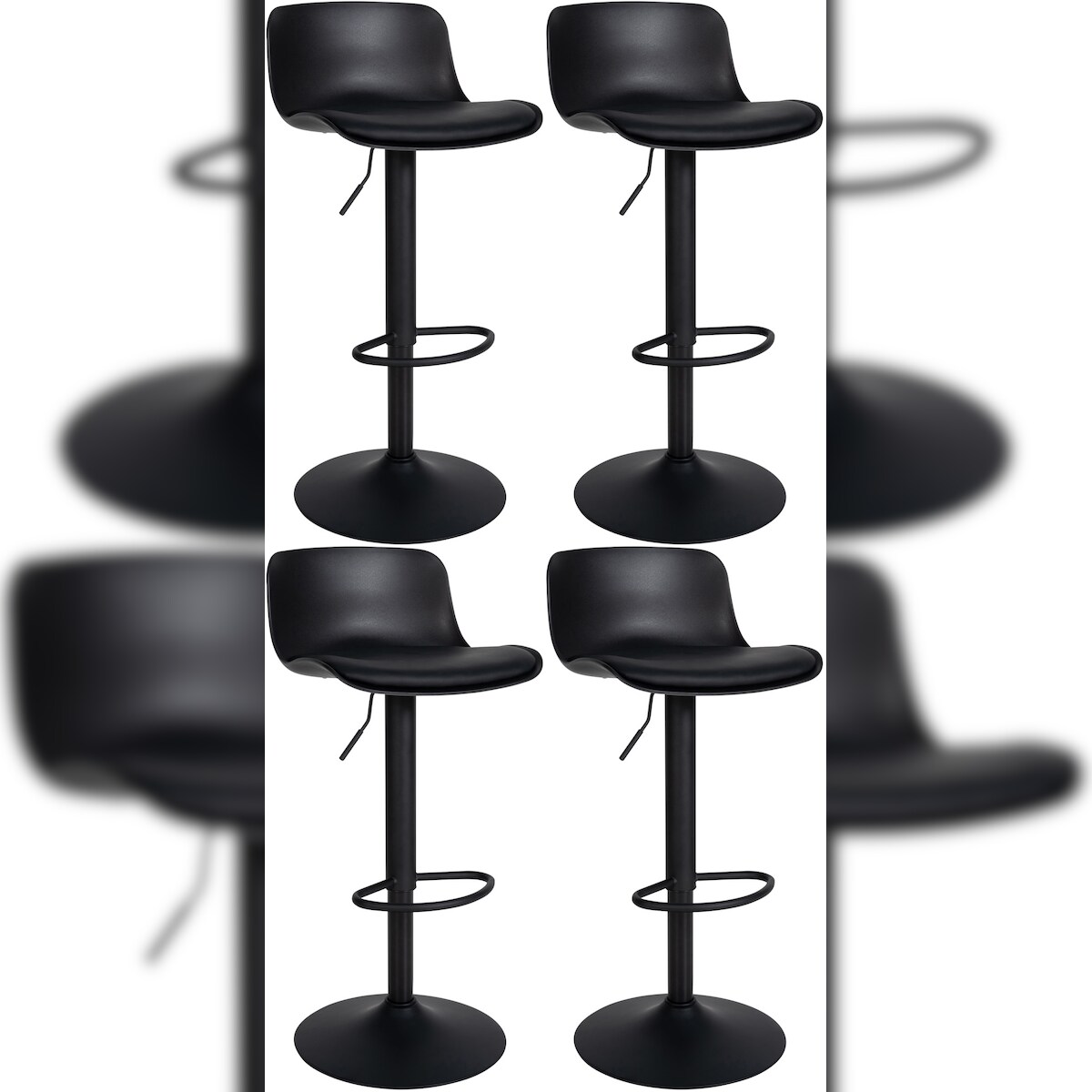 CLP 4er Set Barhocker Almada Kunstleder schwarz Image