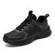 JiuQing Women's Casual Running Shoes Walking Sneakers Lightweight Fitness Tennis Travel Shoes,Black,5 UK