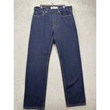 Levi's Jeans | Levis 505 Jeans Mens 36x34 Blue Dark Wash Regular Fit Straight Denim Red Tab New | Color: Blue | Size: 36