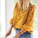 J. Crew Tops | J. Crew Yellow Boho Cotton Eyelet Boderie Long Sleeve Blouse Size M - As Is. | Color: Yellow | Size: M