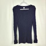 J. Crew Sweaters | J. Crew 100% Cotton Cable Knit Sweater Sz M | Color: Blue | Size: M